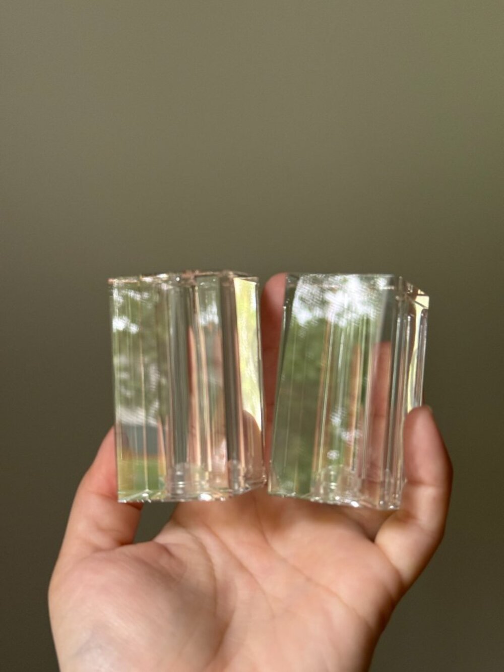 Vintage Rosenthal 1.5x2.75" Crystal Glass Salt and Pepper Shakers Set Rectangle